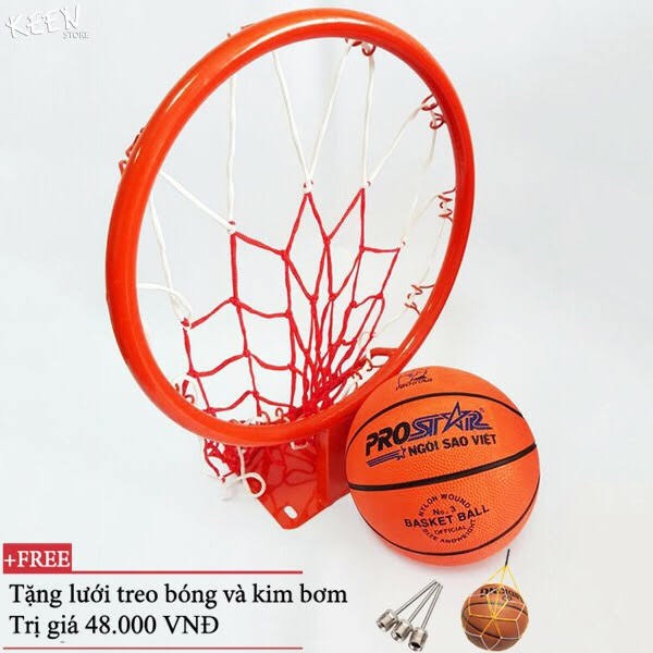 Combo khung Vành rổ đủ kích cỡ + quả bóng rổ mọi lứa tuổi (bộ sản phẩm đầy đủ)