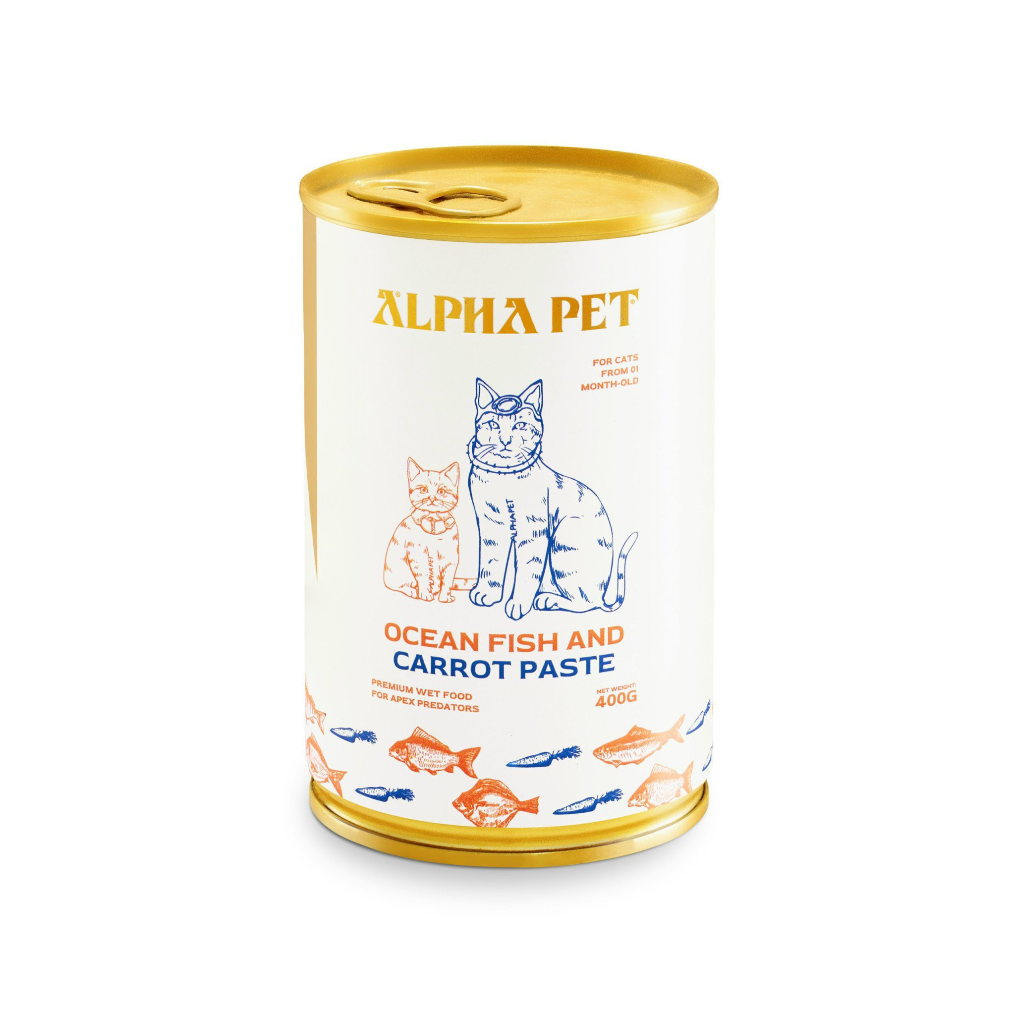 Pate ALPHA PET lon 400g 8 vị cho chó & mèo