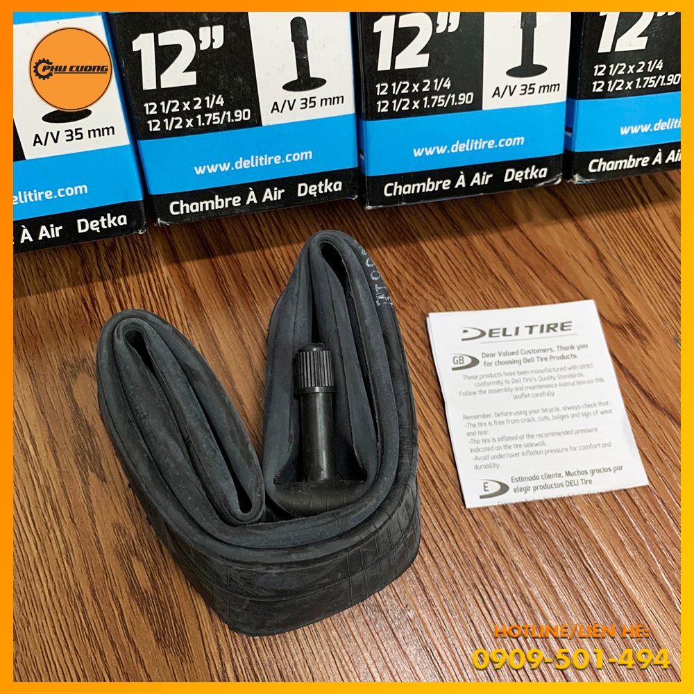 Săm Xe Đạp Trẻ Em - Ruột Xe Đạp DELI TIRE 12" [ Kích Thước 12inch ]