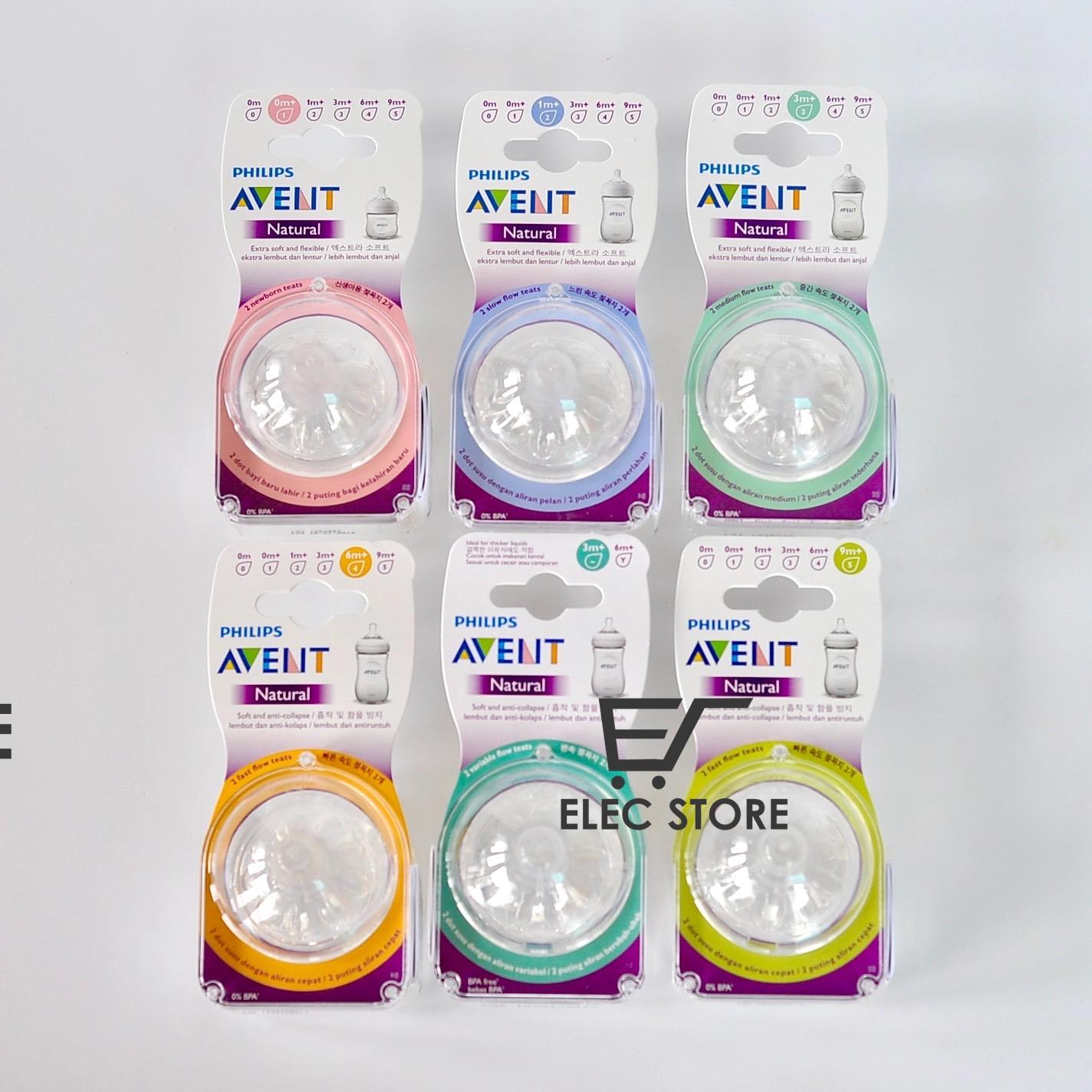 02 Núm Ti Philips AVENT Natural số 2 (Cho bé từ 1tháng+)