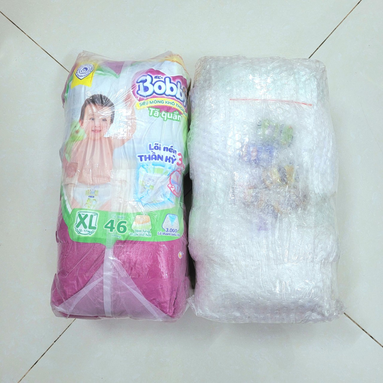 Tã quần Bobby L48 mẫu mới Date 2026 Mega Jumbo (Nửa gói tã/bỉm quần Bobby size L 96 miếng, bỉm quần Bobby L96 miếng)