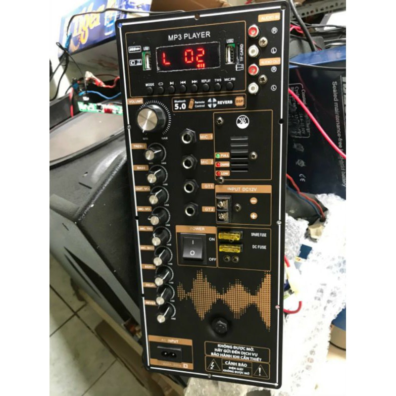 Combo mạch loa kẹo kéo reverd và cặp micro ugx 23 kim loại sóng uhf cao cấp