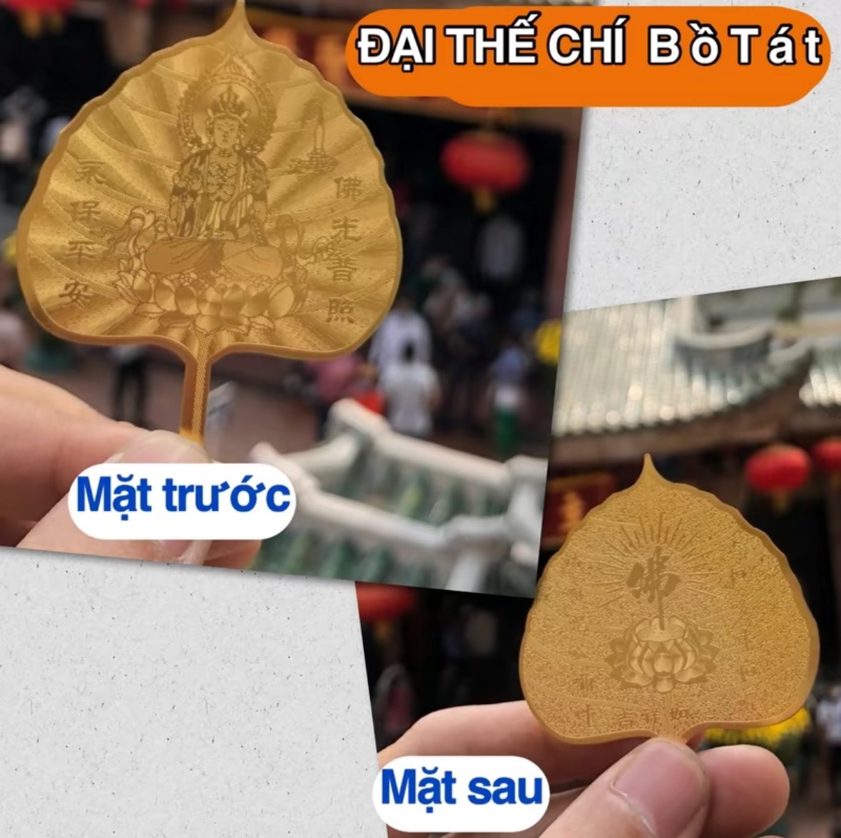 Lá bồ đề mạ vàng may mắn chiêu tài lộc hợp phong thuỷ