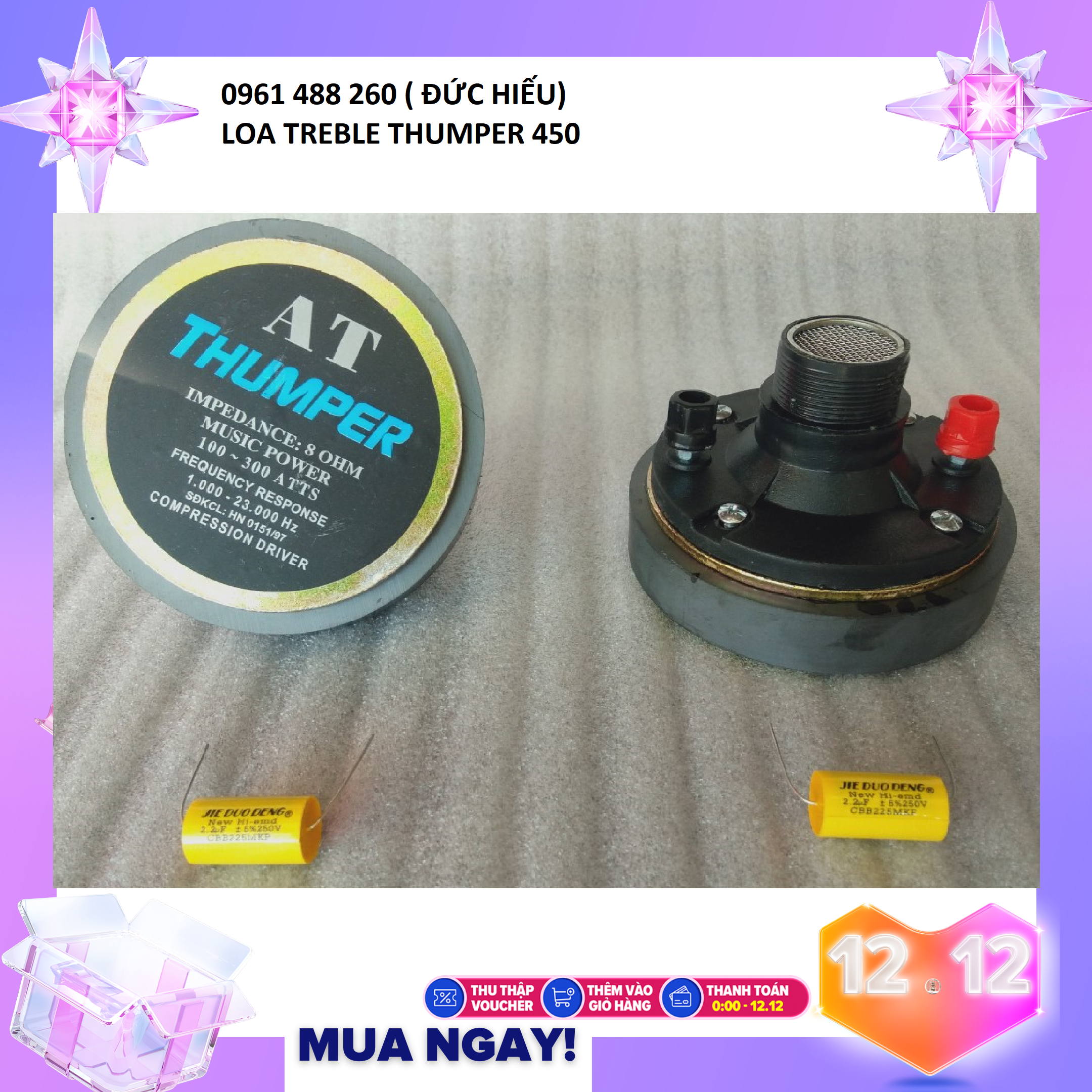 2 CỦ LOA TREBLE THUMPER TỪ 120 COIL 51