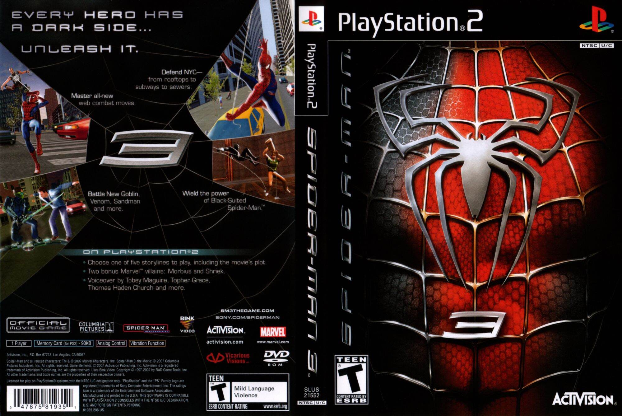 game ps2 spiderman 3 ( người nhện 3 ) 