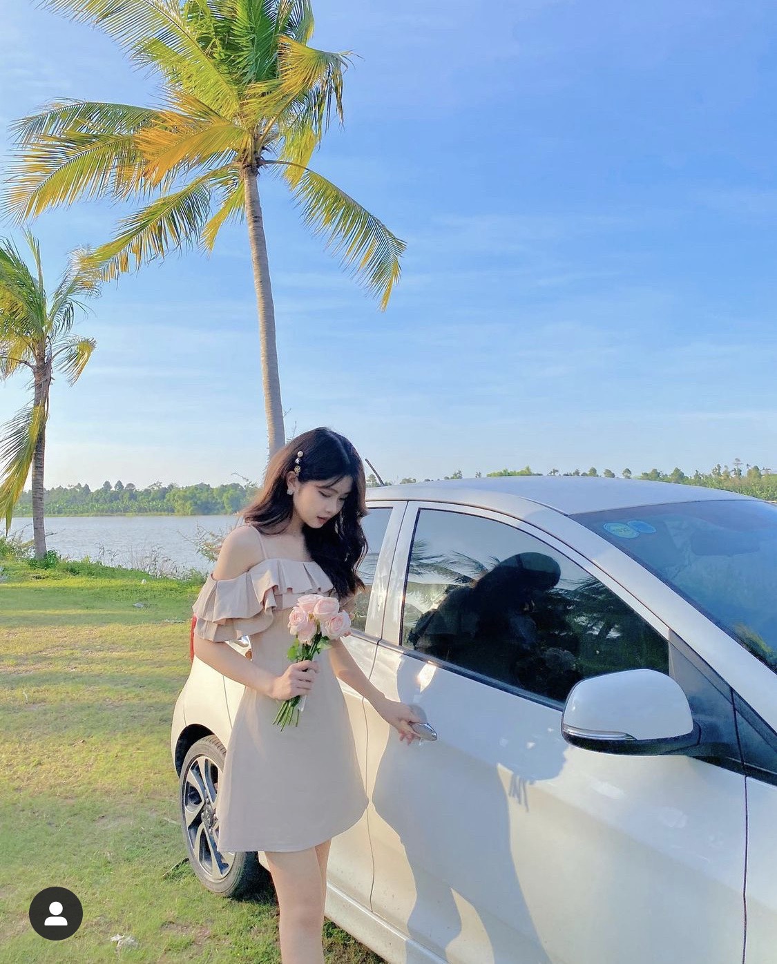 Váy 2 Dây Trễ Vai - váy 2 dây tiểu thư