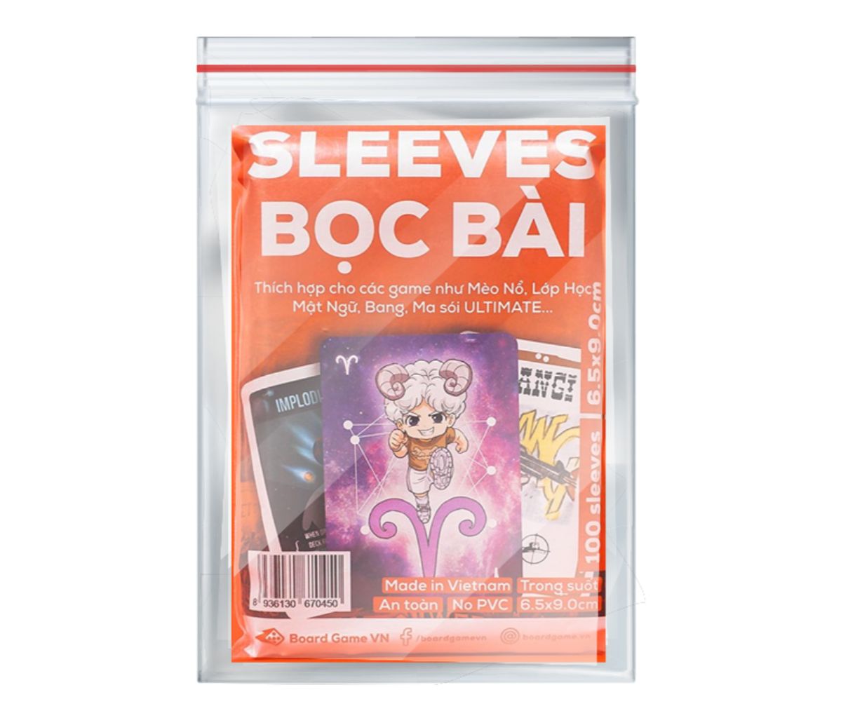 Sleeve Bọc bảo vệ bài size 5.7 x 8.7 cm