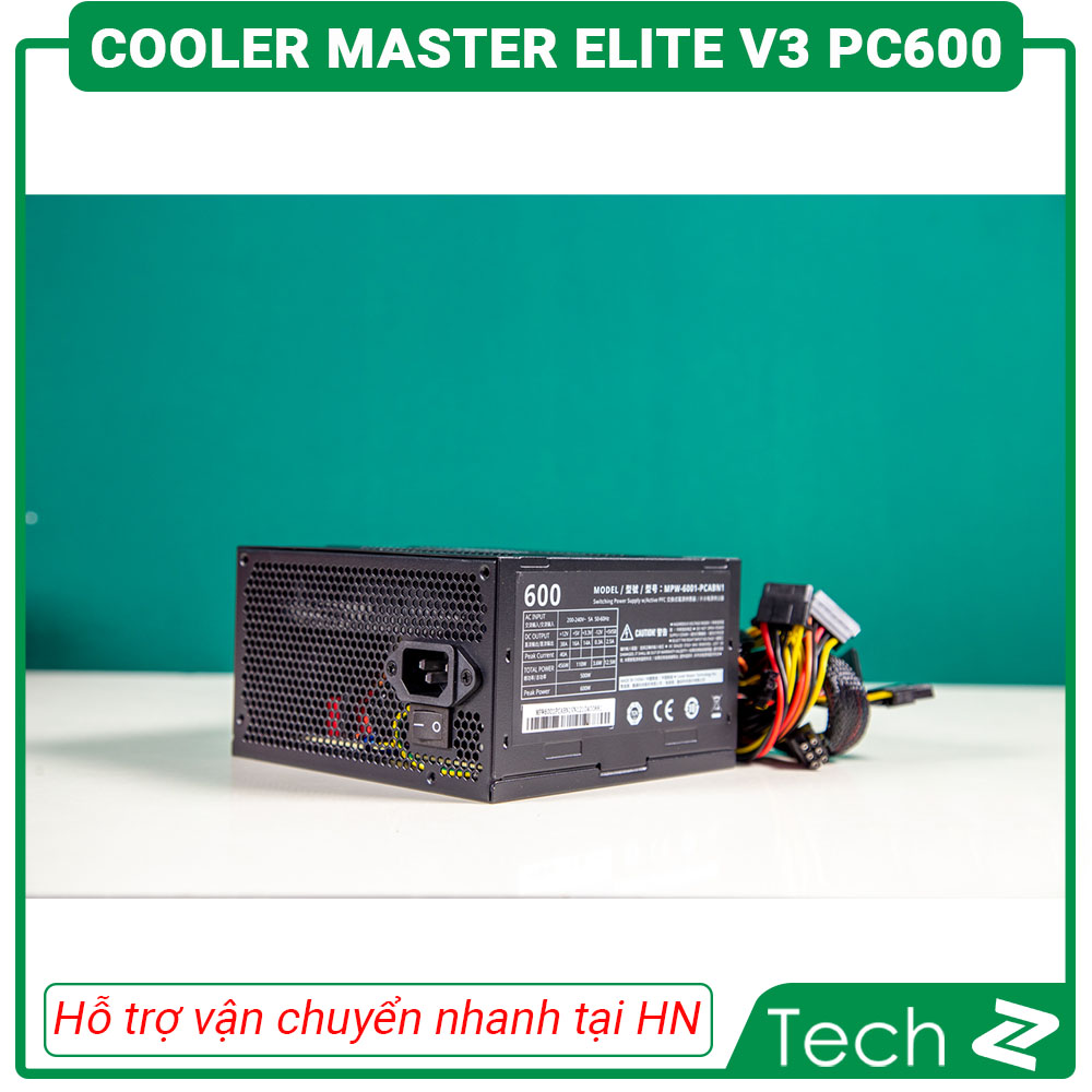 [FREESHIP MAX] Nguồn máy tính Cooler Master Elite V3 230V PC600 600W (Màu Đen)