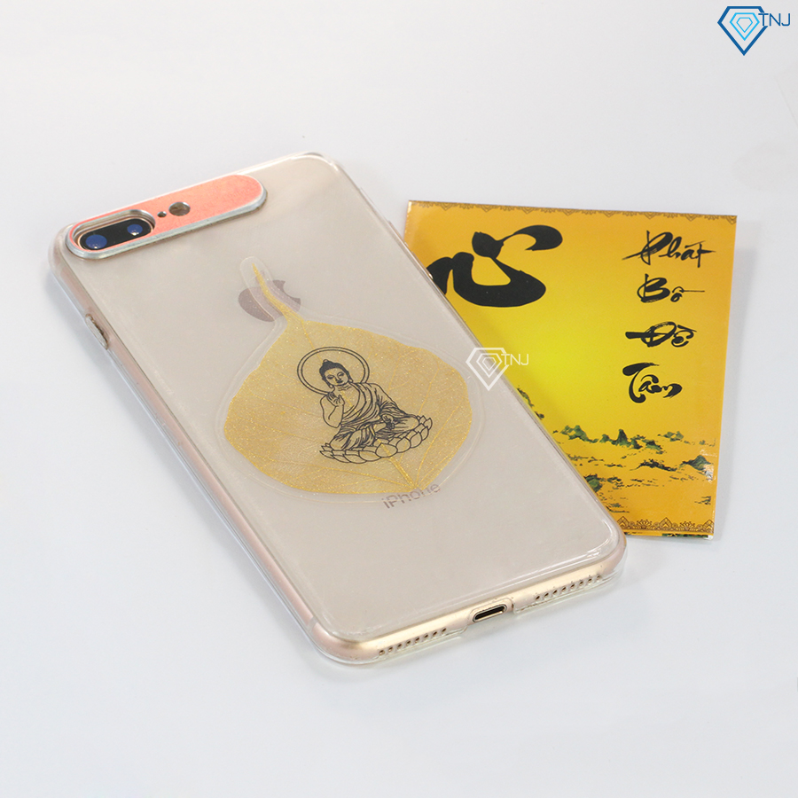 Lá bồ đề tâm Phật cầu bình an để ốp điện thoại LBD0002 - Trang Sức TNJ