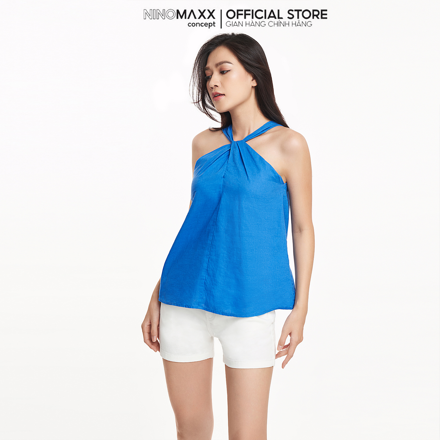 N&M Áo kiểu nữ linen kiểu dáng trẻ trung 2208075