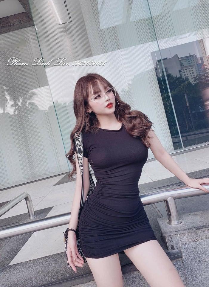 Đầm lụa body dúm hông thời trang TTKX0466
