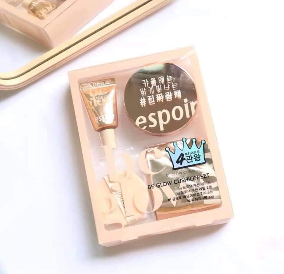 [Có sẵn] Set phấn nước espoir tailor be glow cushion SPF42 PA++