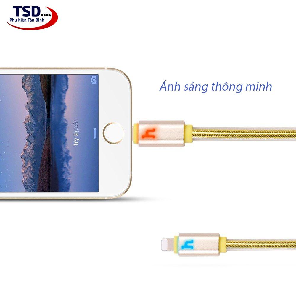 Cáp iPhone / iPad Hoco UPL12 120cm Có Đèn Báo Sạc