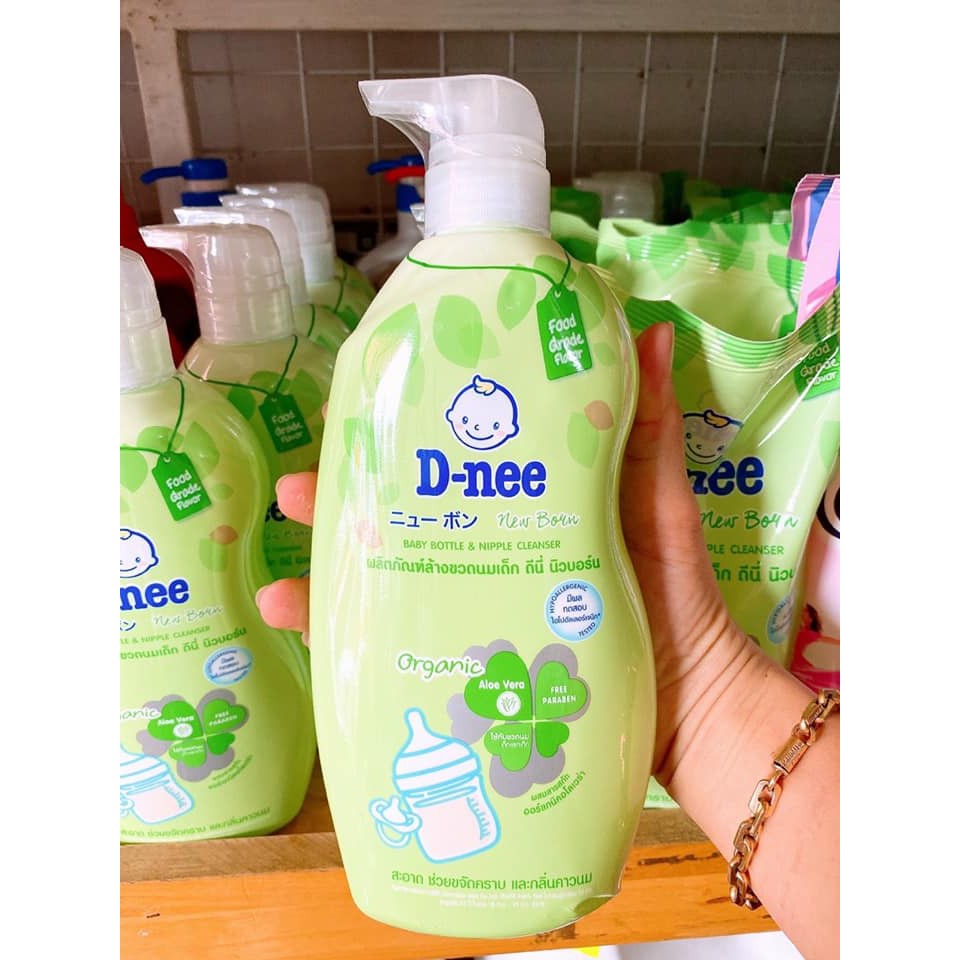 Nước Rửa Bình Sữa Dnee Organic Chai 620ml (Mẫu mới)