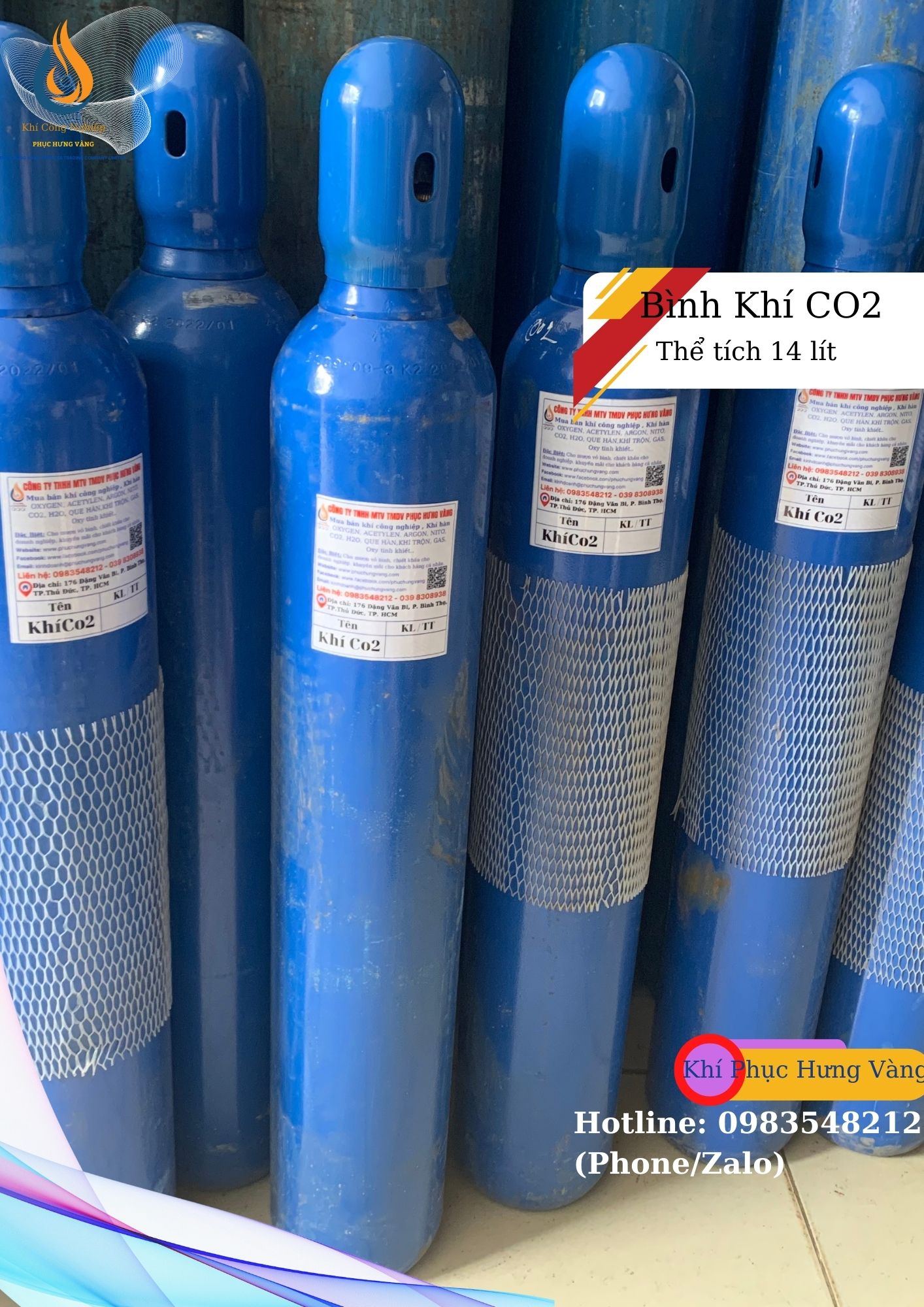 Bình Khí CO2 14 lít - Hàn MiG