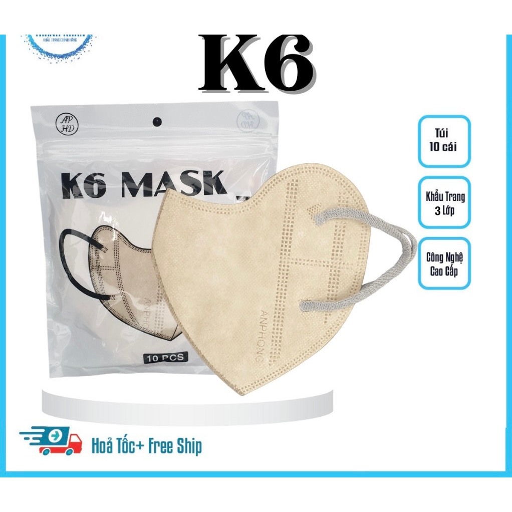 Hot [Thùng 50 Cái] Khẩu Trang Thái Lan K6 Careion Kháng Khuẩn Màu Pastel Hot Trend Quai Êm Khẩu Tran