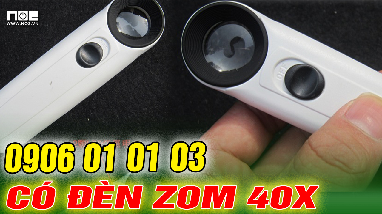 kính lúp zoom 40 lần, có đèn led