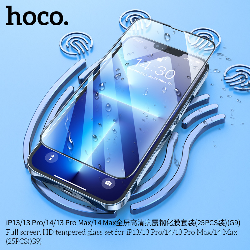 Kính cường lực full màn hình Hoco G9 cho iPhone từ 6 đến 16 Pro Max (Đen) - Phụ Kiện 1986