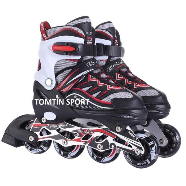 Mua Giày patin bánh led C-LUO cho trẻ em tặng kèm bảo hộ chân tay, hàng cao cấp trượt mượt và êm TOMTIN SPORT