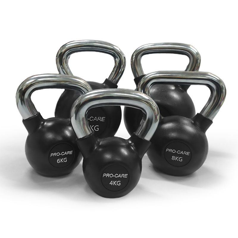 Tạ bình vôi (Tạ Ấm- Tạ Quai Xách) bọc cao su Pro-care - 8kg