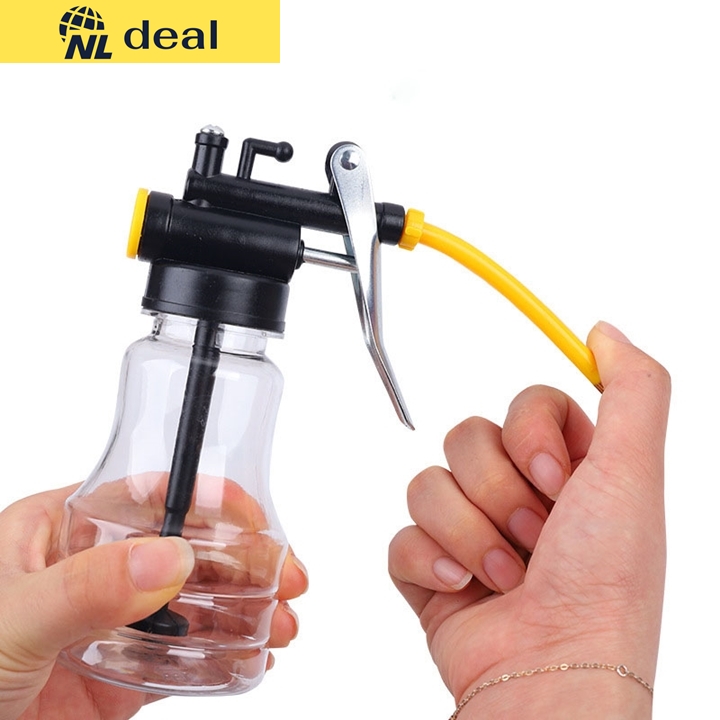 Nldeal bình phun xịt châm dầu nhớt mỡ bôi trơn dung tích 250ml vỏ ngoài nhựa pet trong suốt