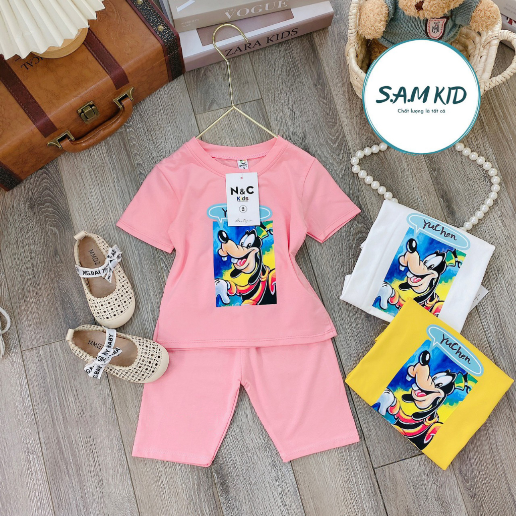 [8-40kg] Đồ bộ bé gái quần Lửng 3 Màu