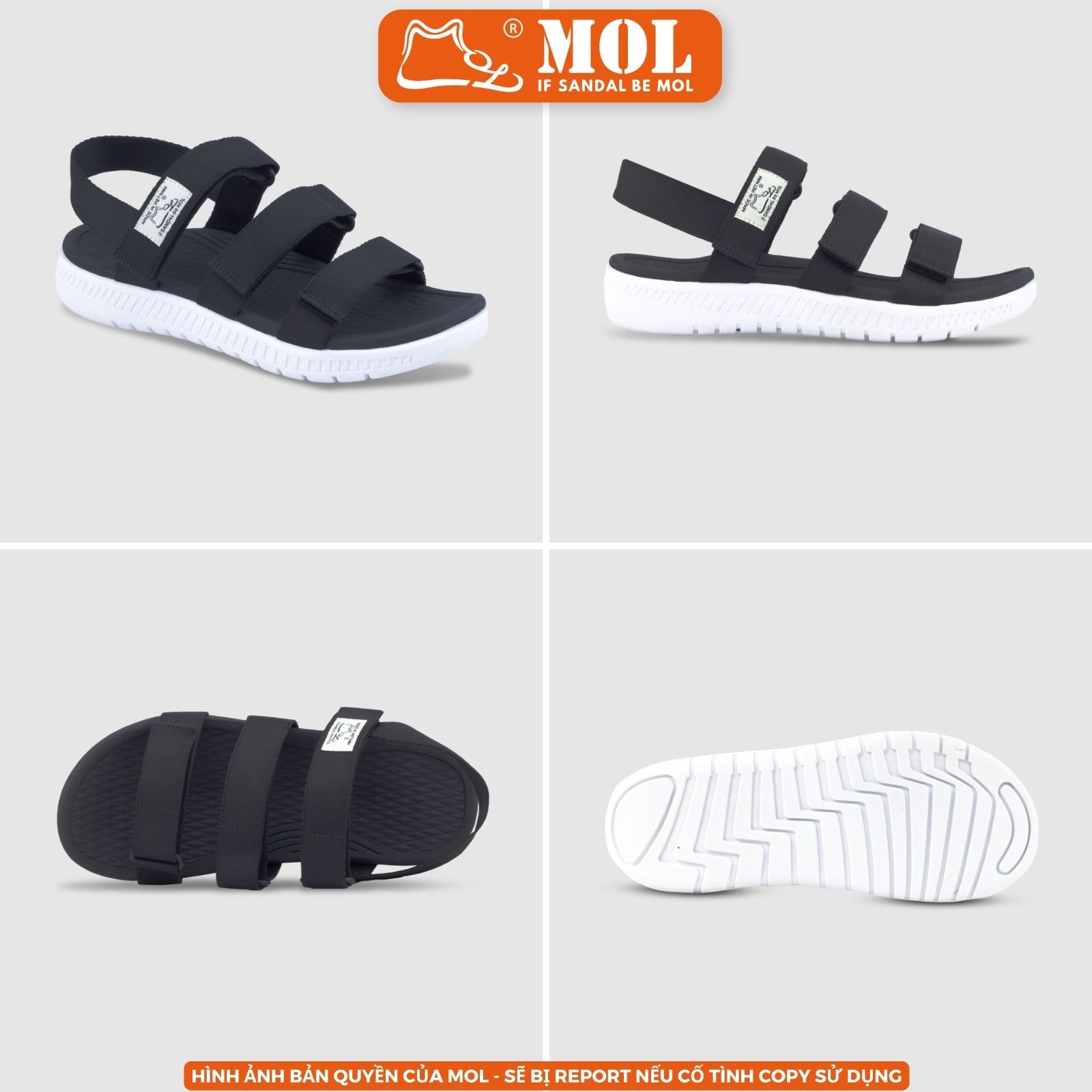 Sandal nam nữ unisex MOL Zenstep MS4 3 quai ngang