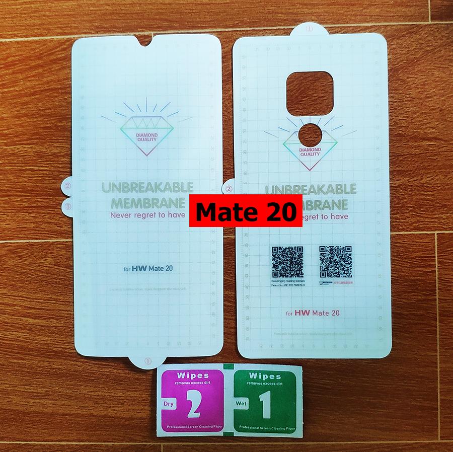 Dán chống xước màn hình và dán mặt lưng Huawei Mate 20