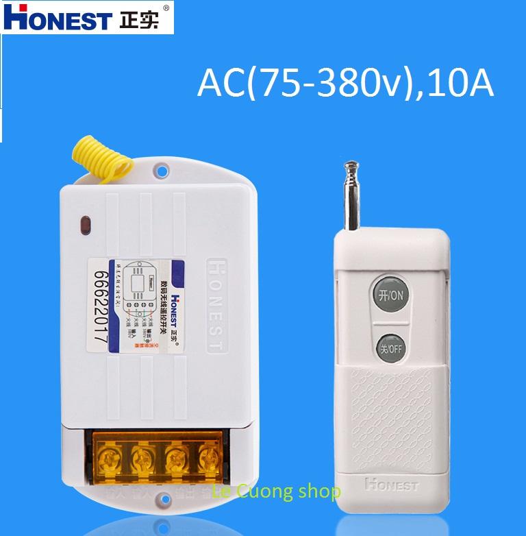 Bộ công tắc điều khiển từ xa 1KM bật tắt máy bơm nước động cơ 3 pha 75V-380V Honest HT-6380KG-1 (380V/10A-1000M) AN TOÀN TIỆN LỢI BẢO HÀNH UY TÍN THIẾT KẾ HỆN ĐẠI