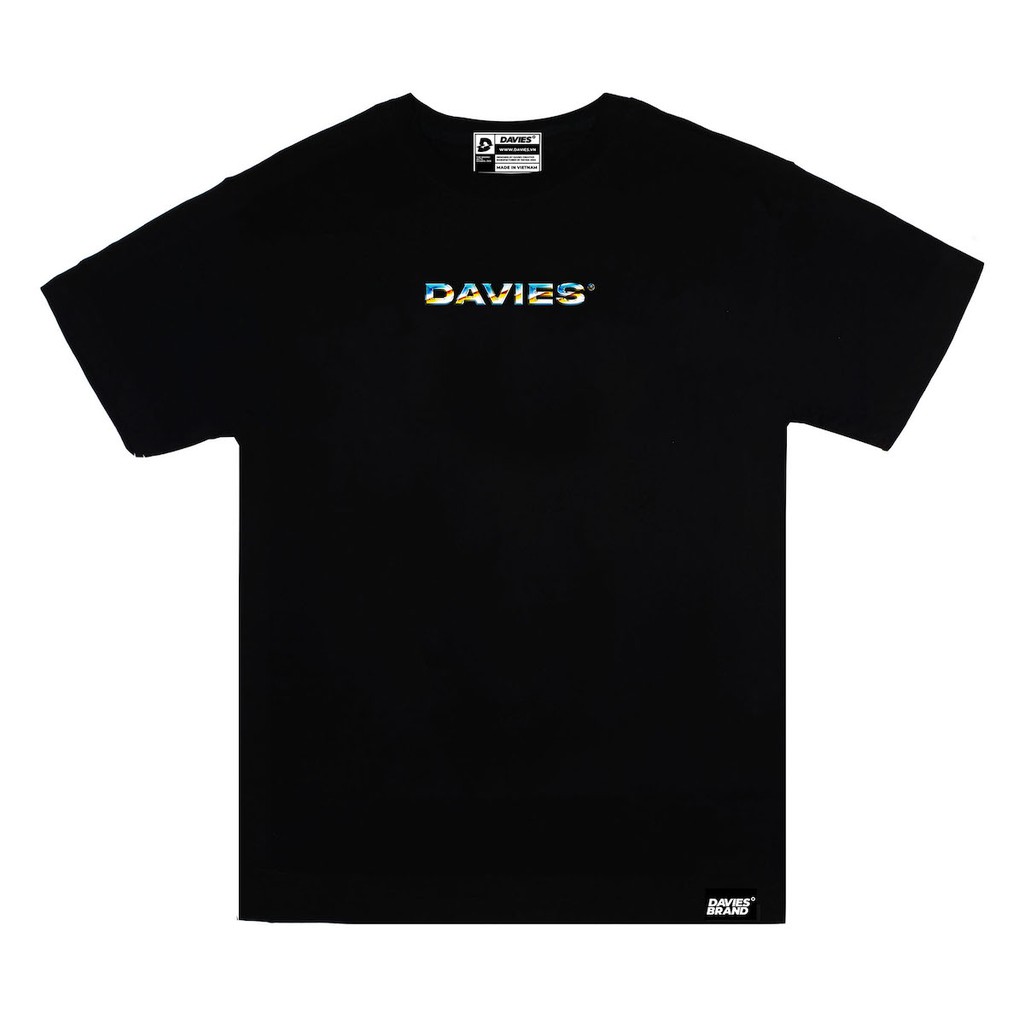 Áo thun nam nữ tay lỡ form rộng màu đen DAVIES - Basic Gradient Tee