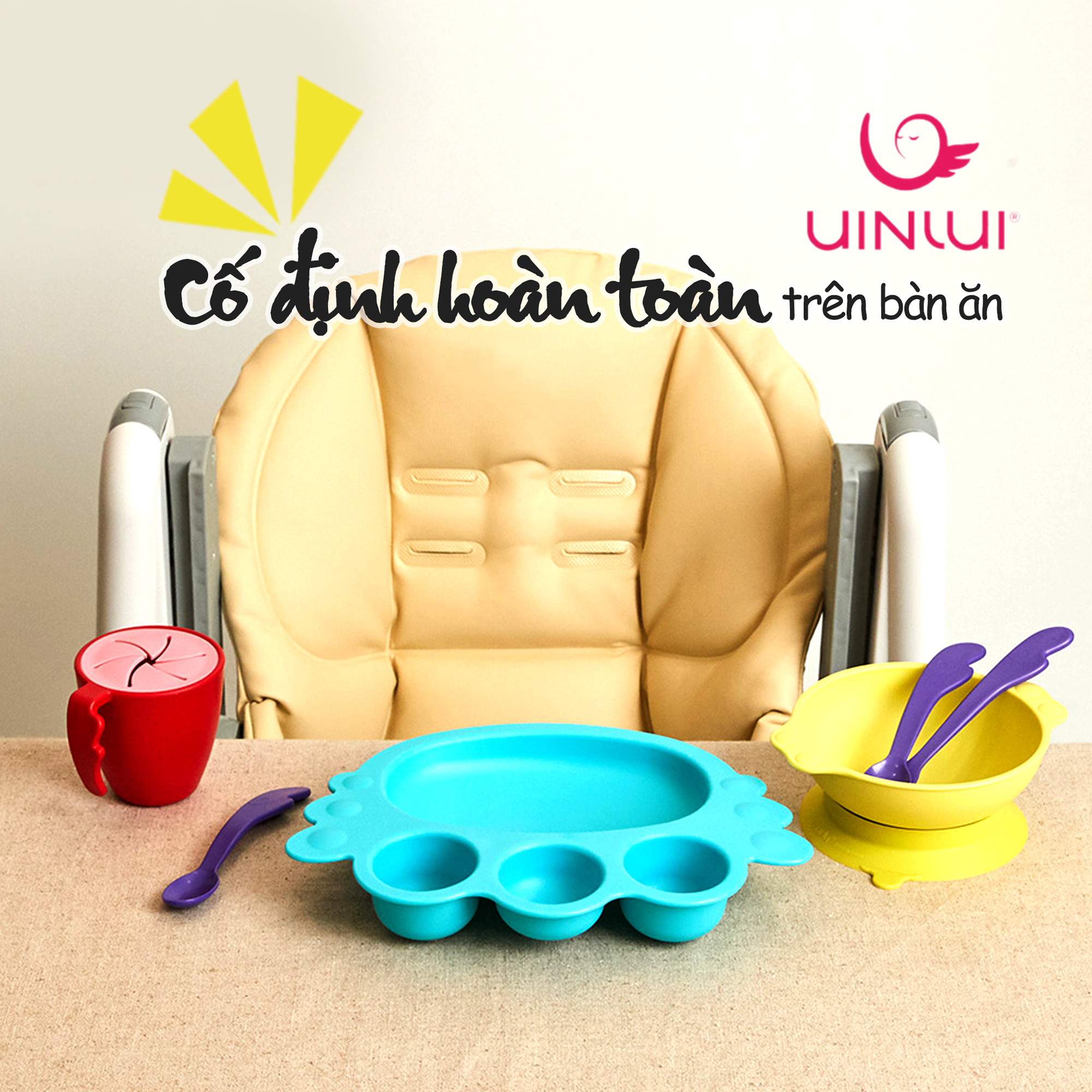 Set khay ăn dặm cho bé Uinlui 10 món - ALADDIN VINA