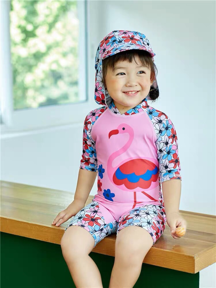 Đồ bơi cho bé gái và bé trai mùa hè kèm nón 1 2 3 4 5 tuổi - BATMUOI