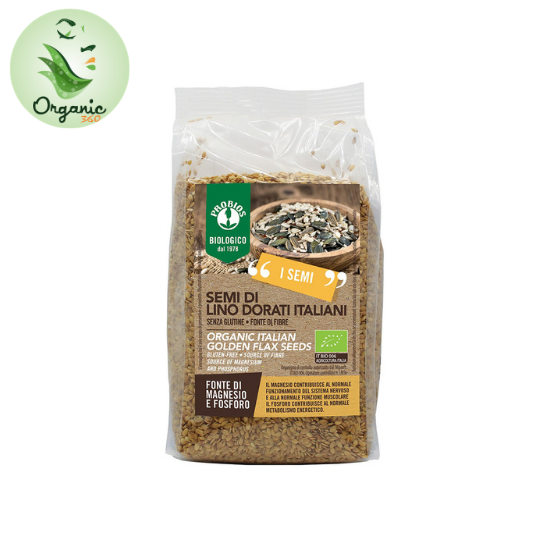 Organic Italian Golden Flax Seeds Probios 500g