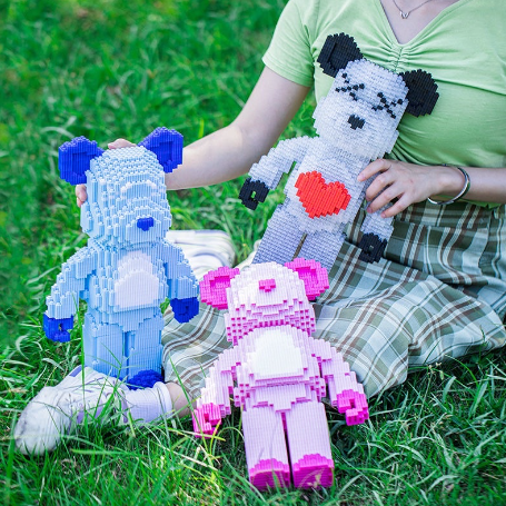 [Gấu 35cm - Tặng Búa] Bộ Xếp Hình Lego Gấu Bearbrick