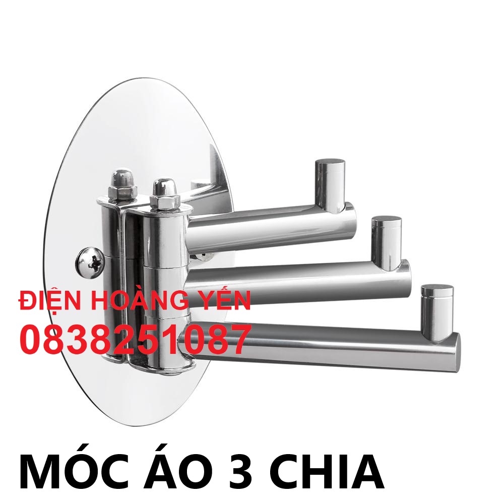 [HCM][SUS304] Móc treo áo 3 chấu inox sus 304 sáng bóng & cao cấp & bảo hành 1 năm