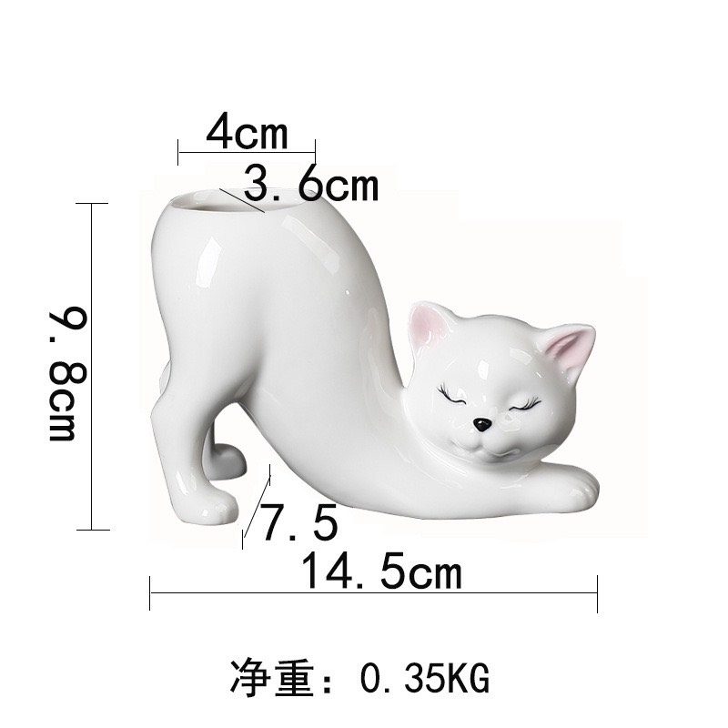 Chậu gốm sứ hình mèo dễ thương