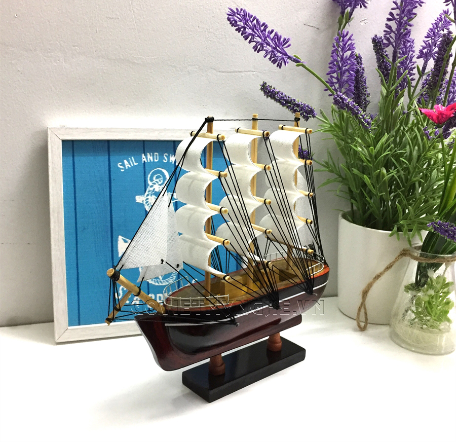Mô Hình Thuyền Gỗ Belem 20cm (Gỗ Tự Nhiên)