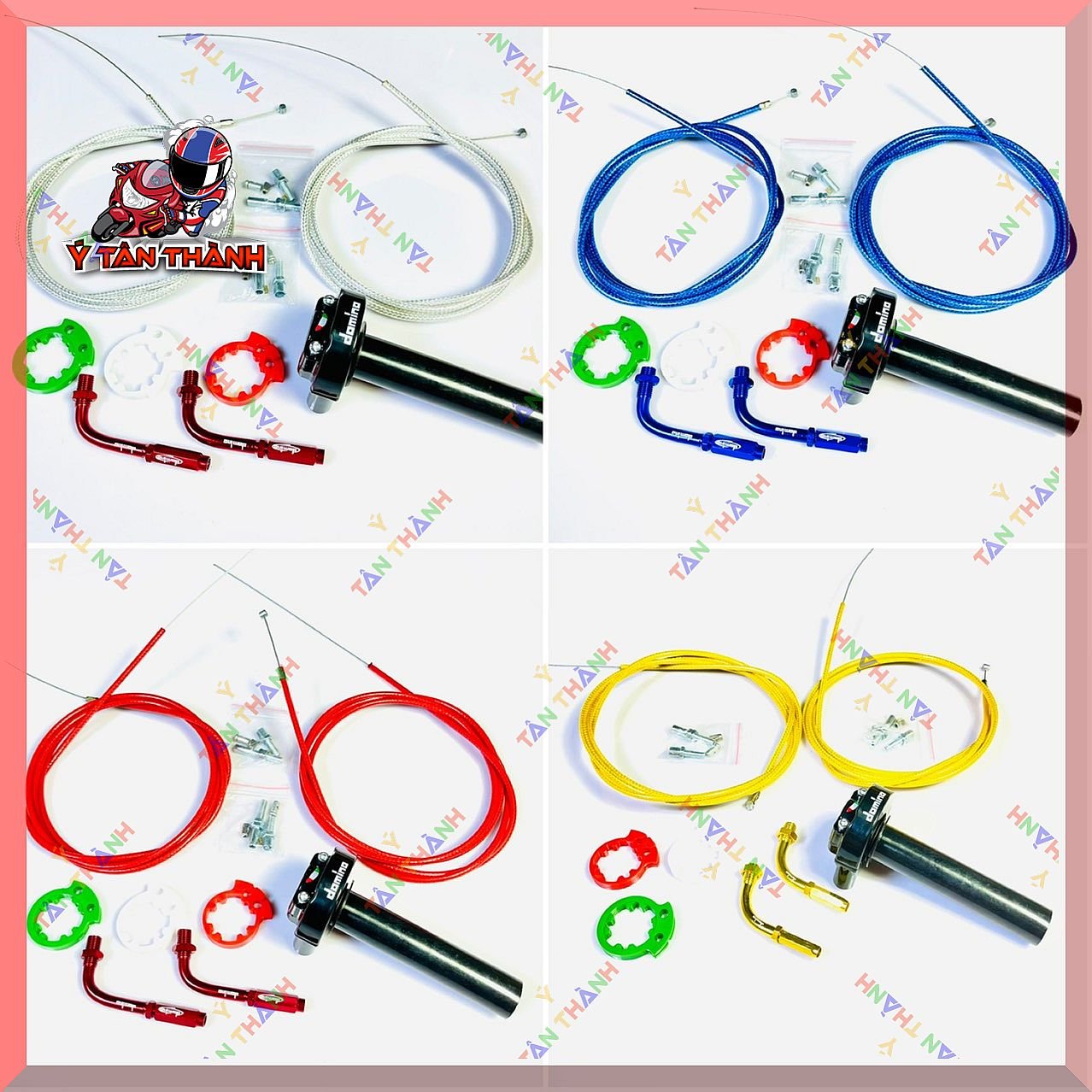 Cùm Tăng Tốc Domino Đen Có Dây Ga Đầu Ga Màu Ms682