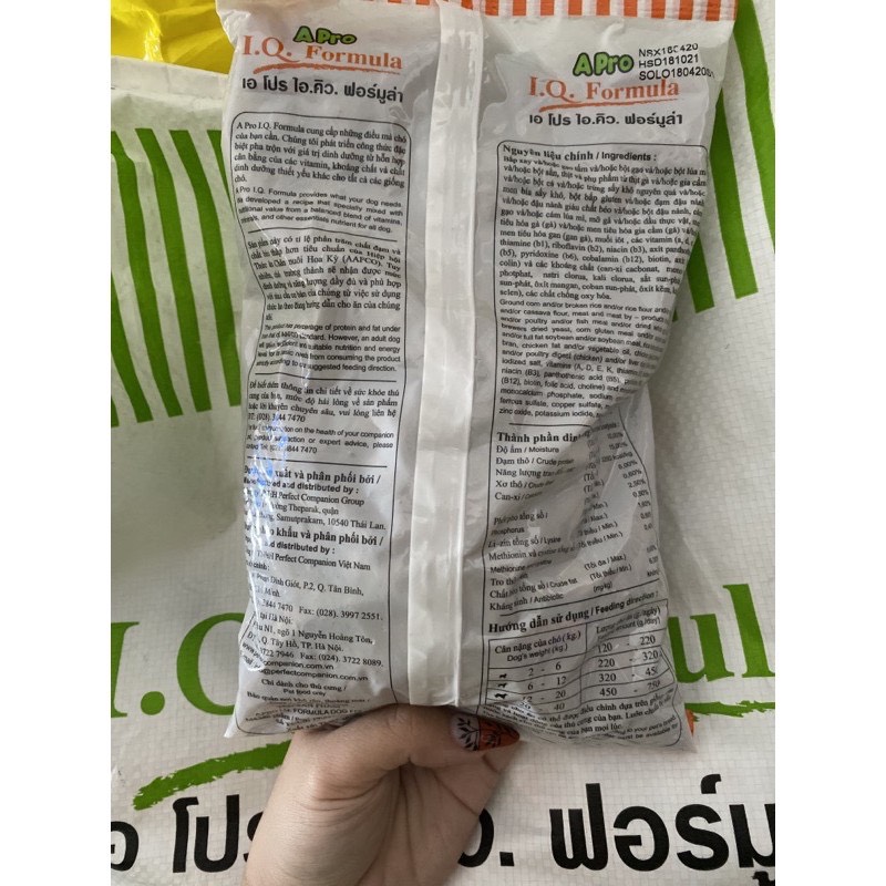 [Hoàn Tiền 10%] Thức Ăn Hạt Khô cho chó APro IQ Formula 500gr