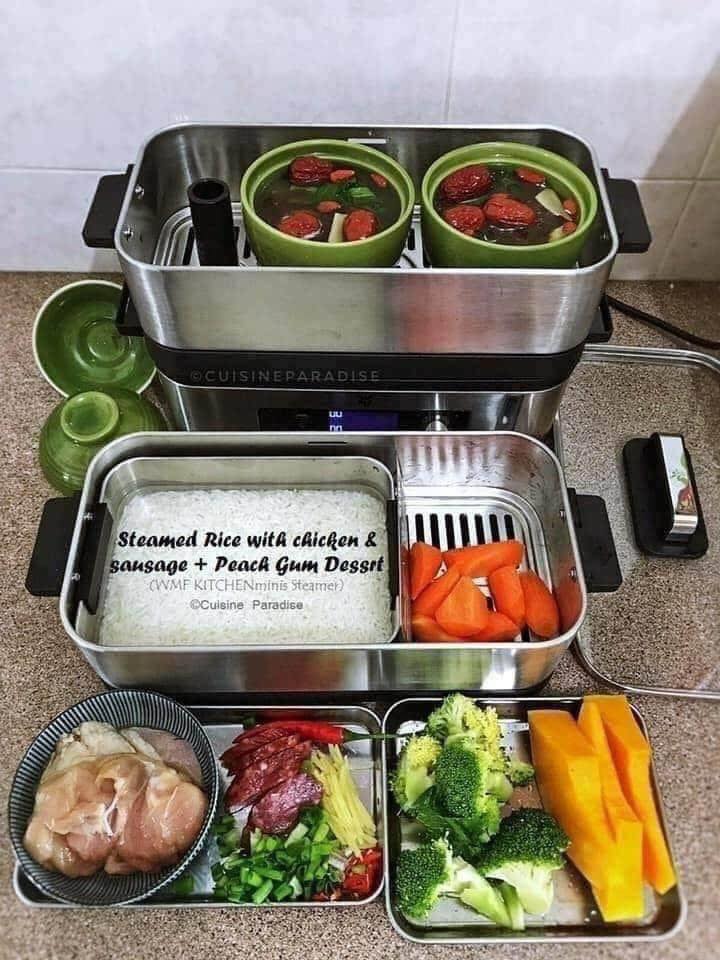 [Trả góp 0%][Hàng nội địa Đức]  Nồi hấp điện WMF 2 tầng