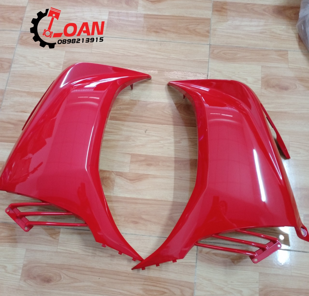 Cặp cánh yếm Exciter 135 màu đỏ Zin(2011-2012)
