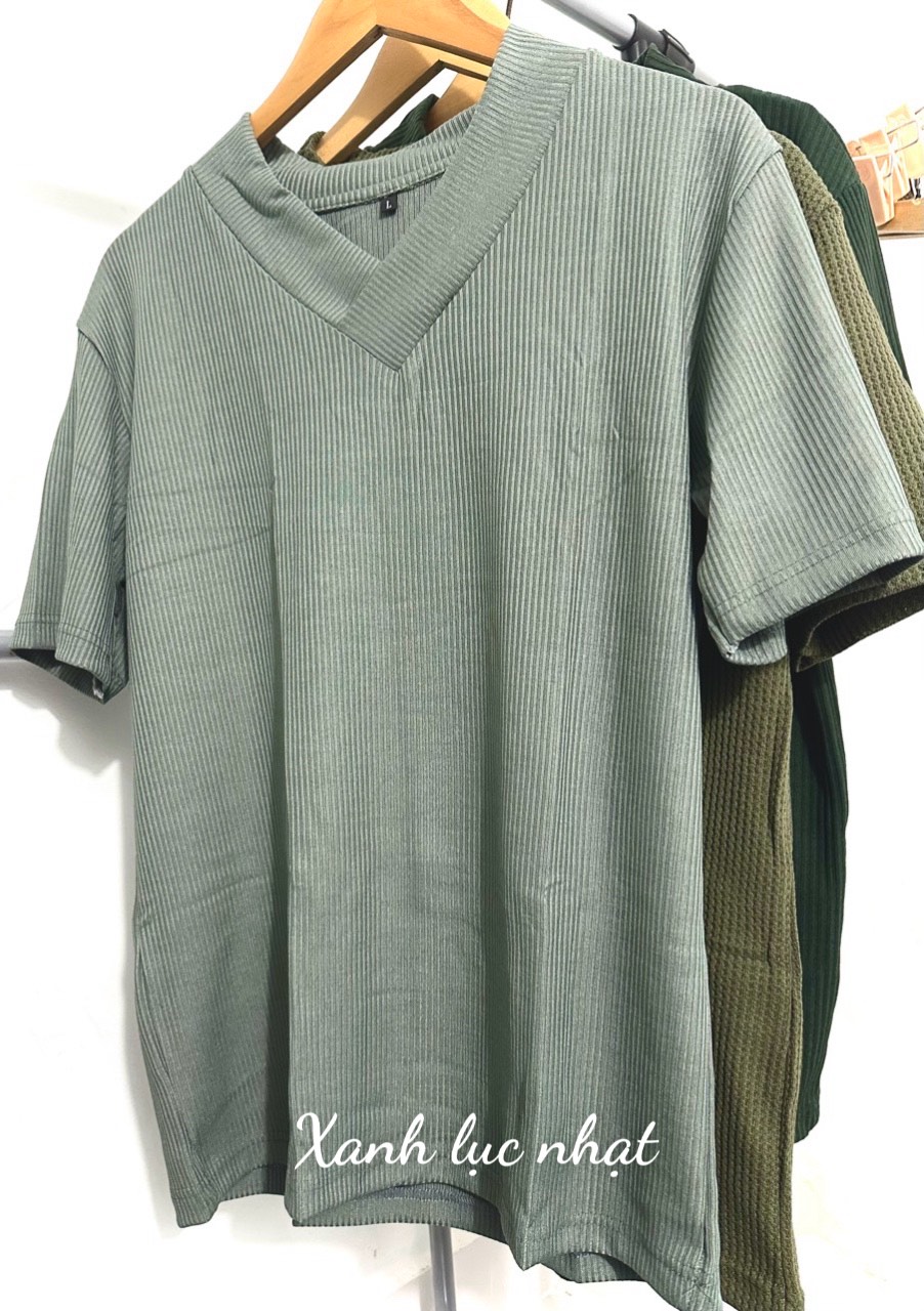 Áo thun Stee Cổ V Cotton len HOOK CVC Unisex