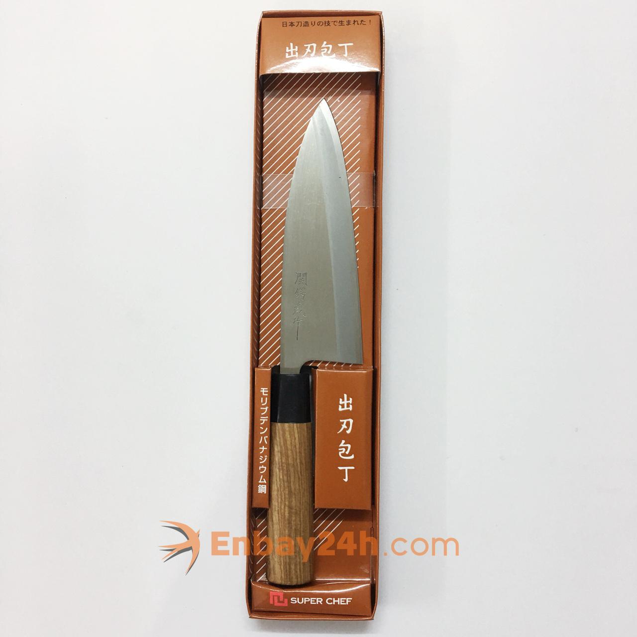 Dao nhà bếp cán gỗ cao cấp Super Chef lưỡi 17cm Tiêu chuẩn Nhật Bản Dao-10