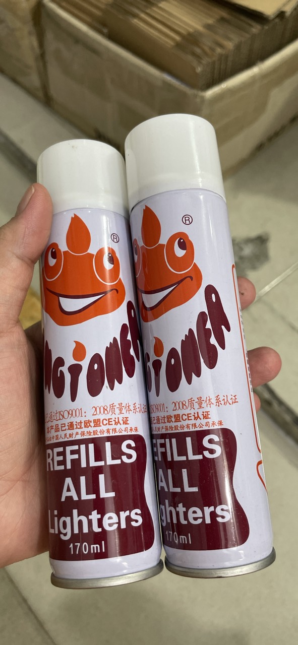 gas trắng 170ml bơm các loại bật lửa - gas mini