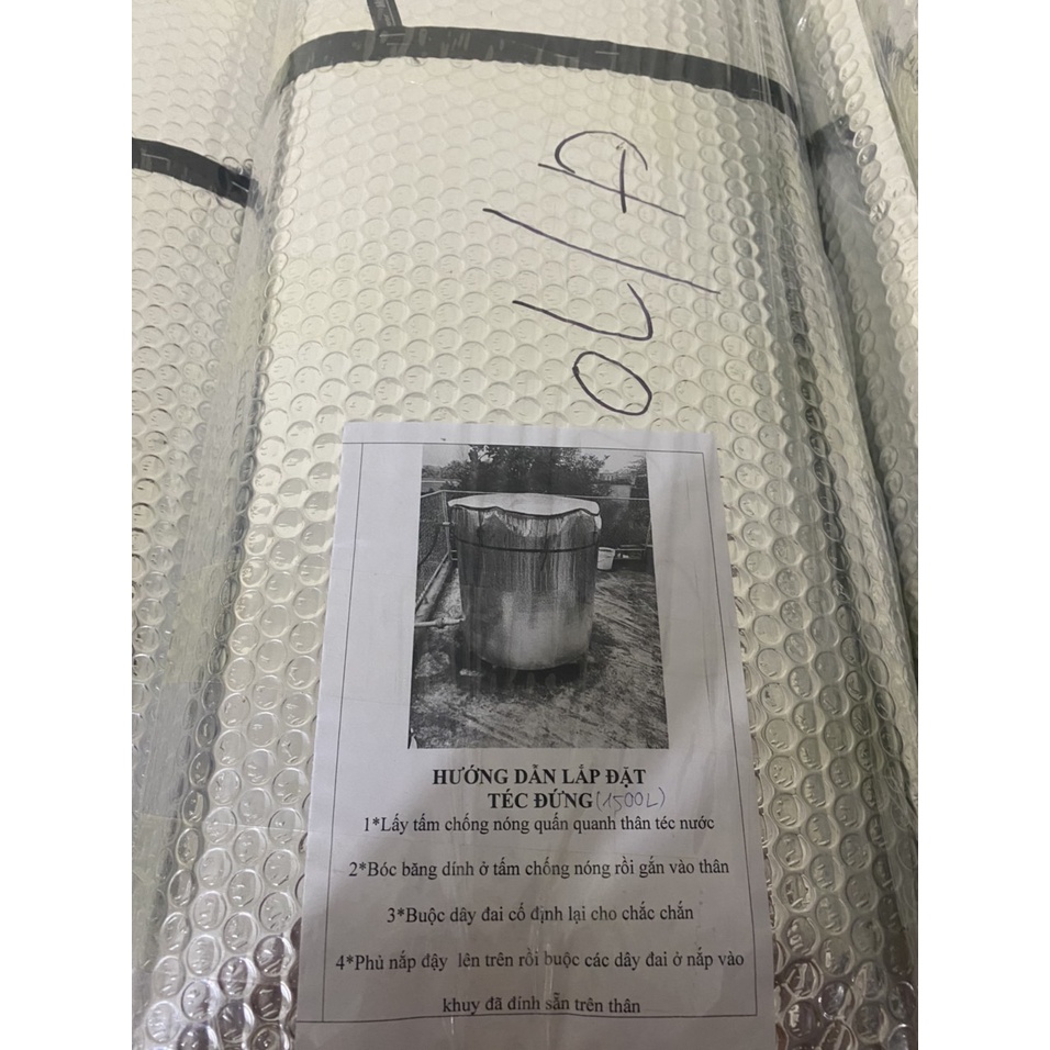 #Vỏ_Bọc_Chống_Nóng_Téc_Nước 1500 Lít Dáng Đứng