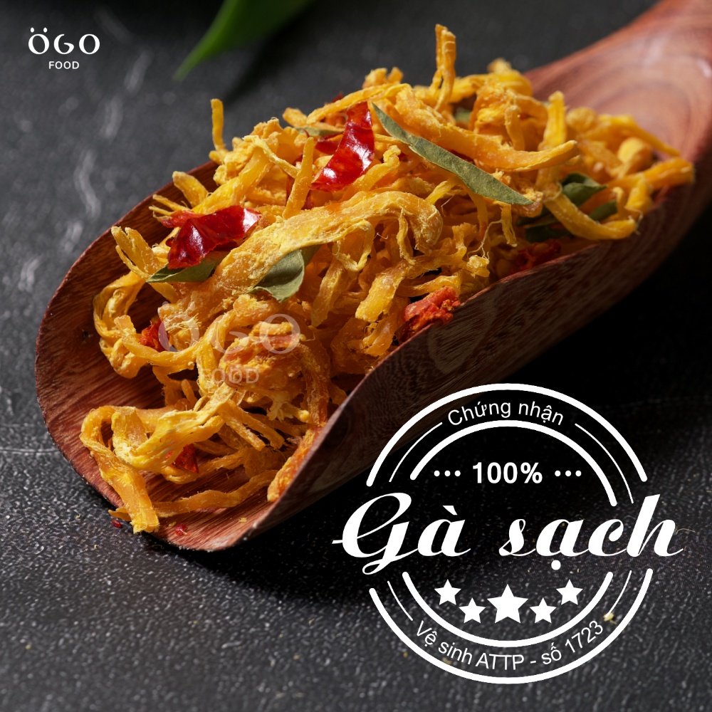 BÁO GIÁ Khô Gà Lá Chanh Thực Phẩm Sạch | Shopee Lazada Sendo Tiki mới nhất 32 Khô Gà Lá Chanh 100 Sạch, OGO FOOD Cay Vừa, Siêu Ăn Vặt Hà Nội, 100g, 300g, 500g