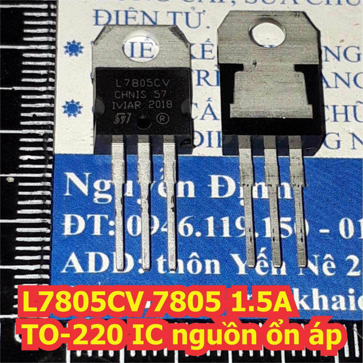 10 con KA7805 L7805CV 7805 / 7805A JRC IC nguồn ổn áp 1.5A 5V TO-220 / TO-220F kde0046