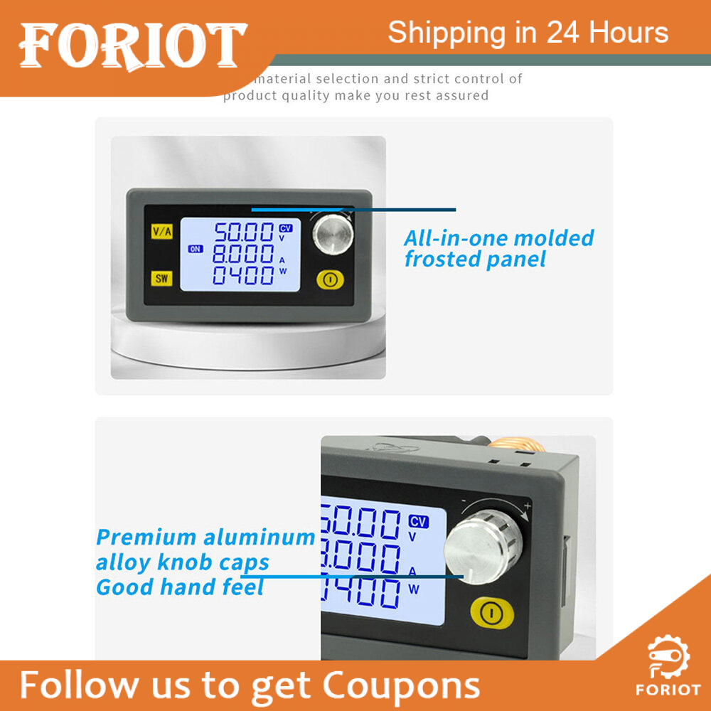 Foriot XY5008E DC Buck Boost Converter 6-55V Step Up Down Digital Control Voltage Regulator Transformer Module for Golf
