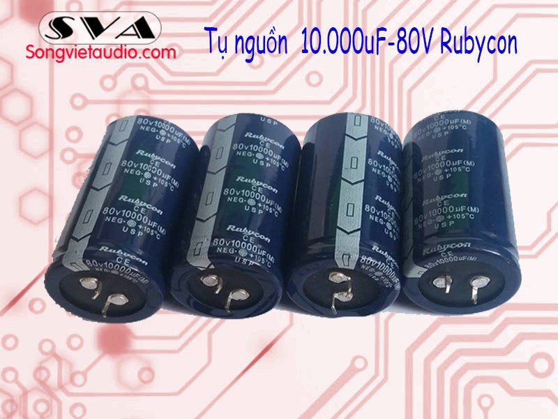 TỤ NGUỒN 80V 10000 uF RUCYCAN/ RUBICON - 1 TỤ