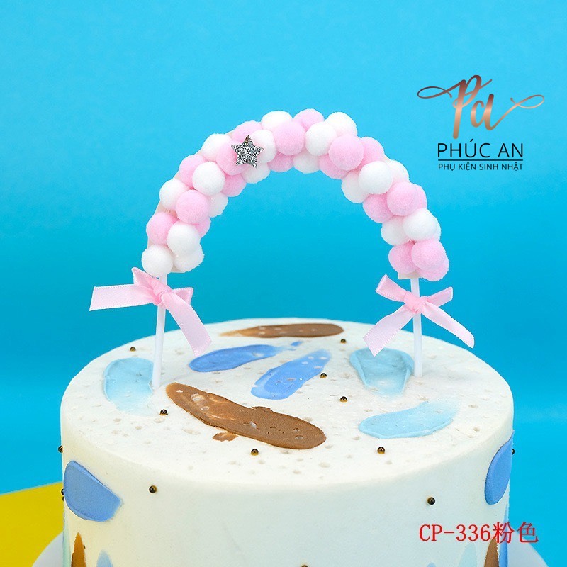 Cổng Bông Trang Trí Bánh Kem HPBD